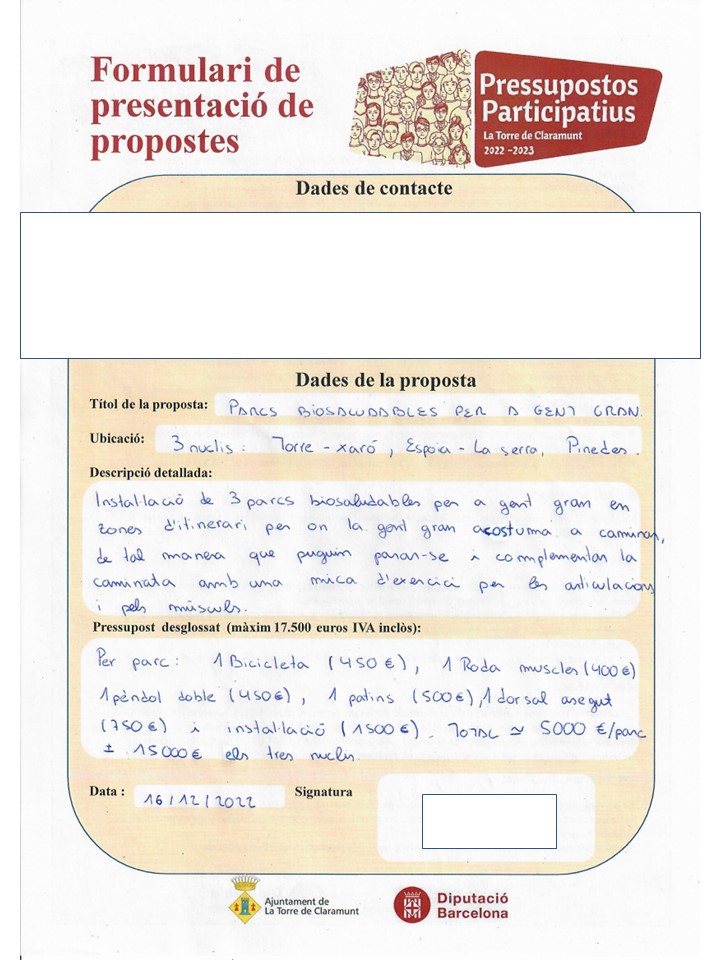 Imatge pels mitjans: PARCS BIOSALUDABLES PER A LA GENT GRAN : EL CARO, ESPOIA-LA SERRA, PINEDES DE L'ARMENGOL